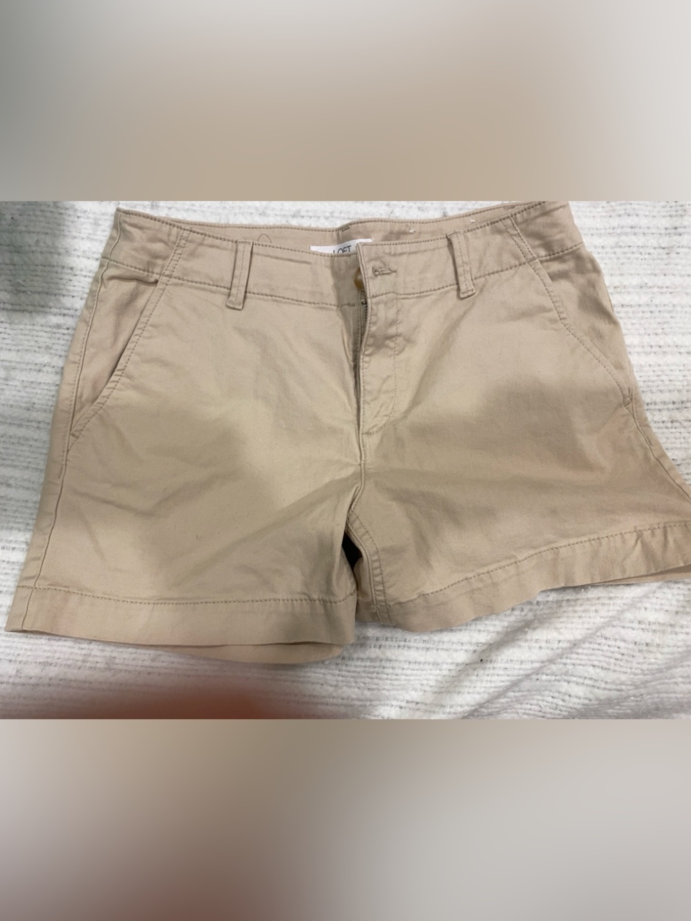 LOFT Tan Bermuda Shorts